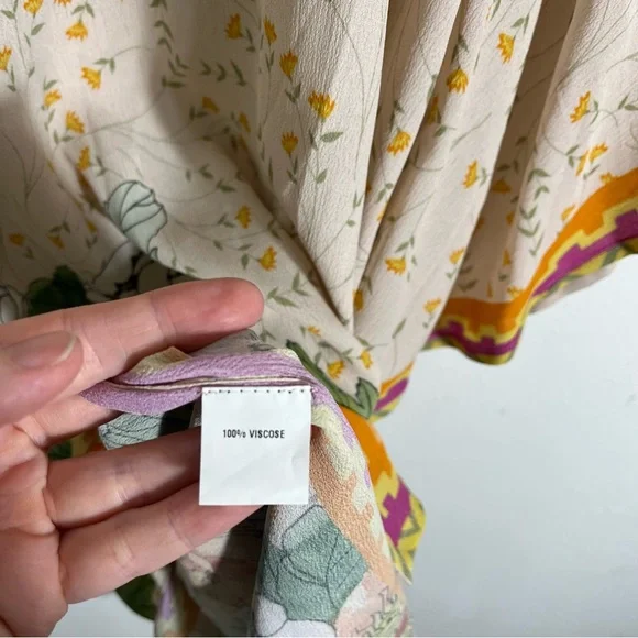 BL^NK LONDON x ANTHROPOLOGIE Floral Tunic Coverup Kaftan - Picture 9 of 10